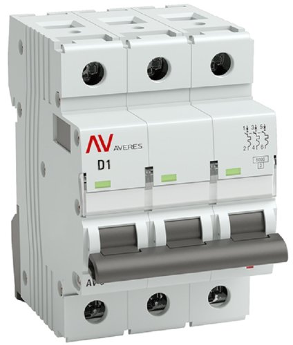 Выключатель автоматический EKF Averes AV-6 3п 1А D 6кА картинка